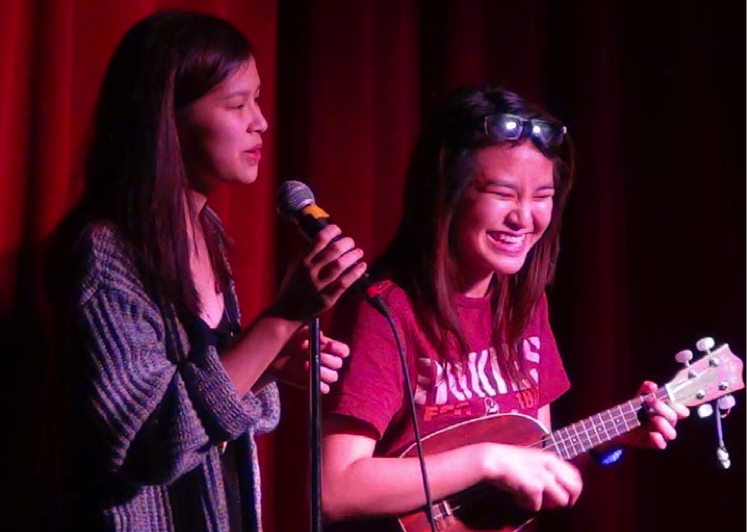 Danielle Phan (L) and her sister Sam Thai (R) perform “We Could Happen”
(Photo courtesy of Mrs. Napoliello)