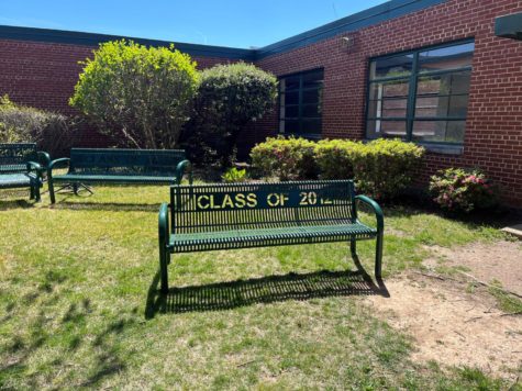 Benches are available in the senior courtyard; however, these may be inaccessible for many students.