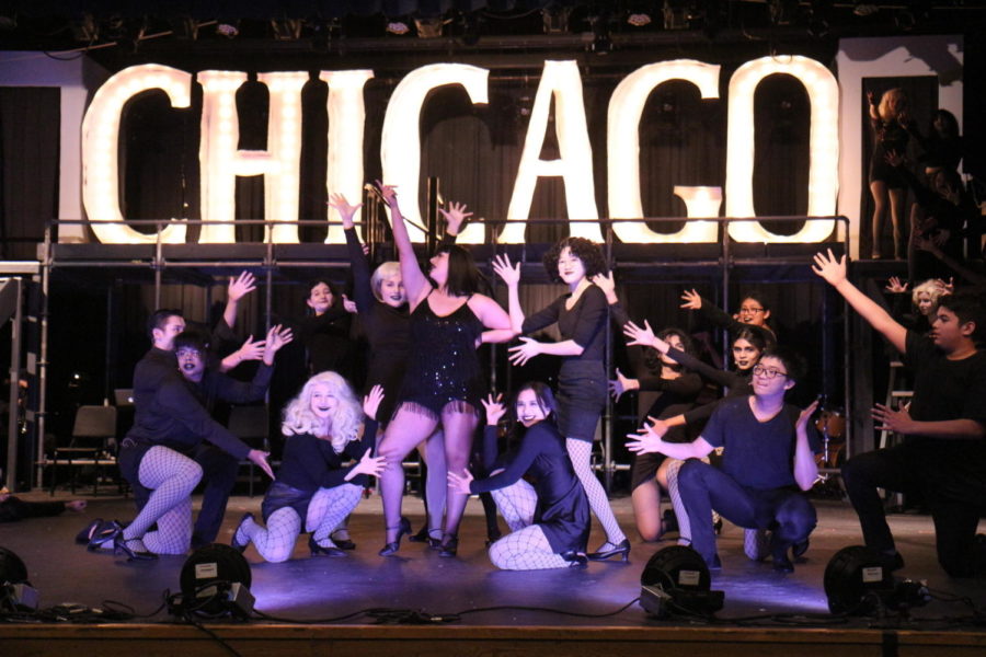 Cast of Chicago on stage