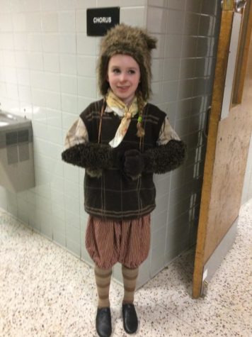 Kearney in a bear costume