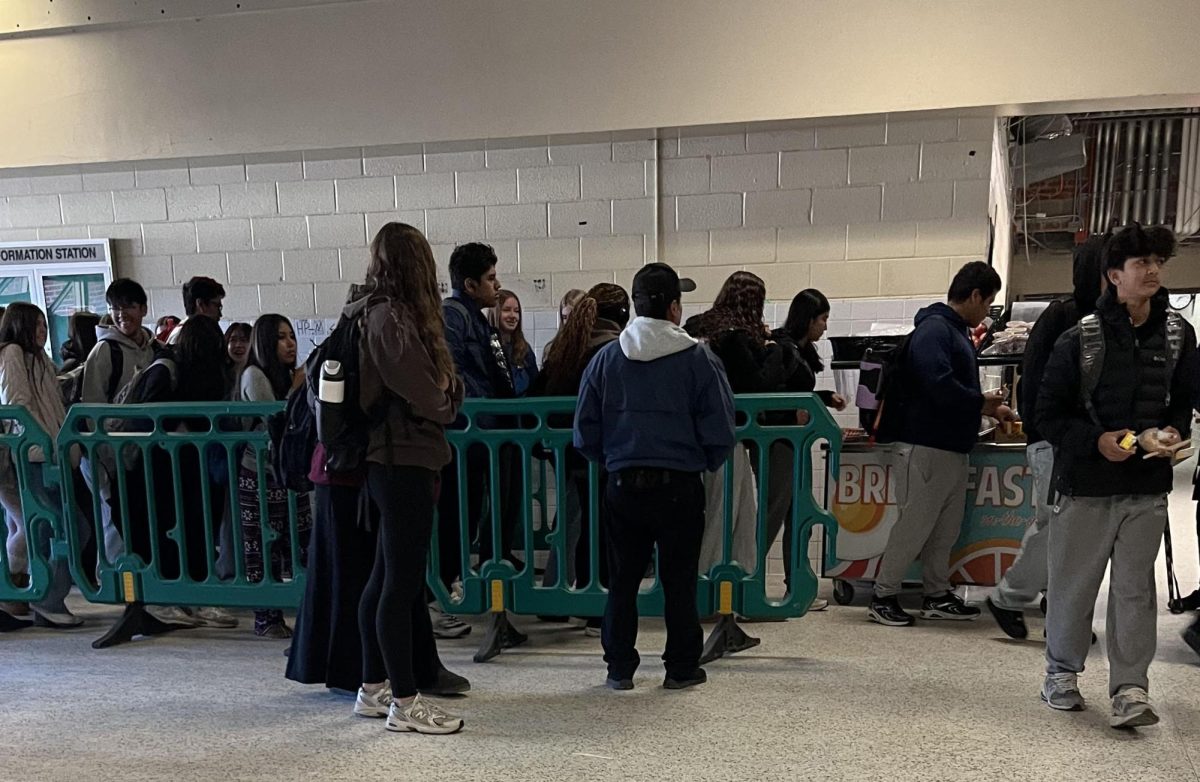 Many students at FC take the opportunity to line up for second breakfast to get something to eat in the morning. During this time they offer many things like mini-pancakes, bagels, fruit, yogurt, cereal, apple juice, orange juice, and milk.